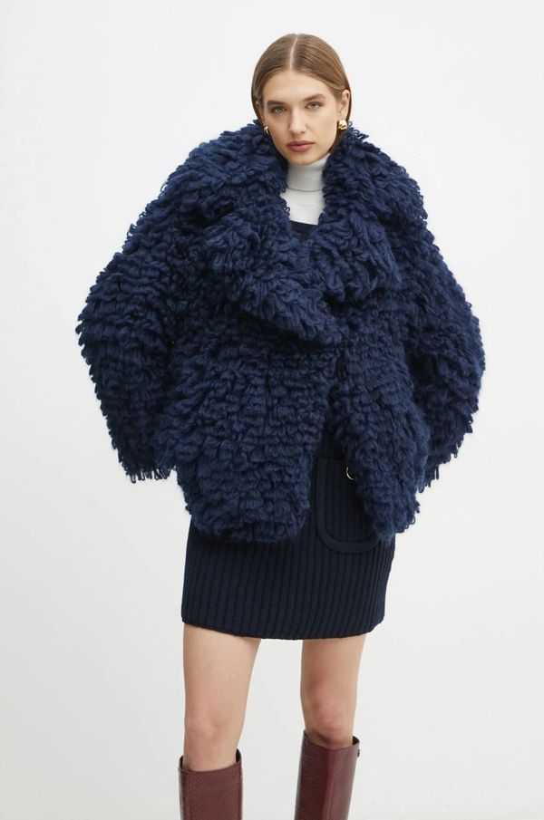 Luisa Spagnoli Vunena jakna Luisa Spagnoli boja: tamno plava, za prijelazno razdoblje, 58556