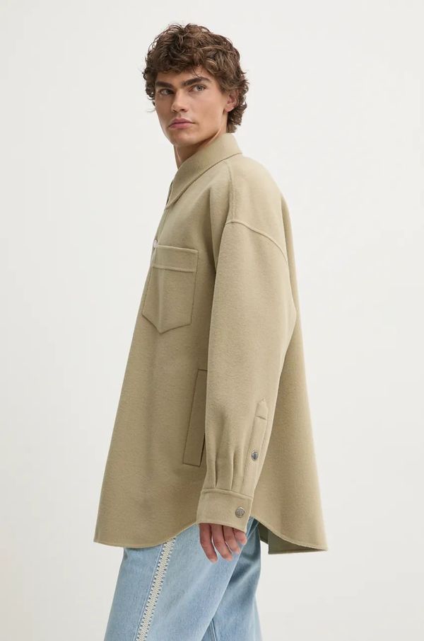 Nanushka Vunena jakna Nanushka MARTIN boja: zelena, za prijelazno razdoblje, oversize, NM24PFJK00962