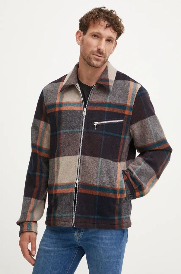 PS Paul Smith Vunena jakna PS Paul Smith boja: smeđa, za prijelazno razdoblje, M2R.111Z.N22206