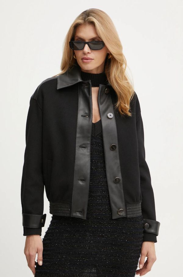 Simona Corsellini Vunena jakna Simona Corsellini boja: crna, za prijelazno razdoblje, A24CPGBV01