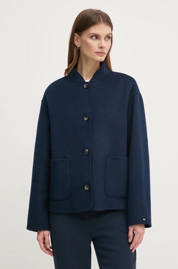 Tommy Hilfiger Vunena jakna Tommy Hilfiger boja: tamno plava, za prijelazno razdoblje, WW0WW44978
