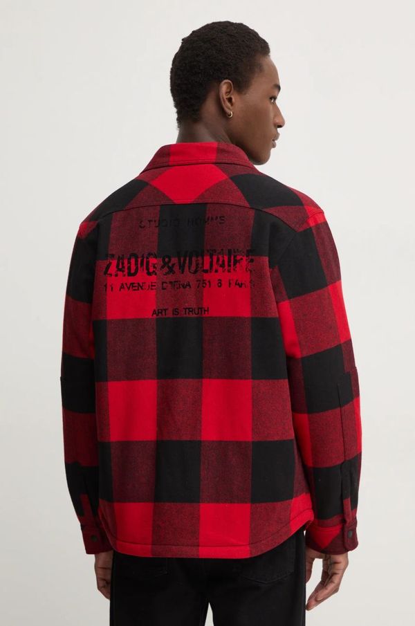 Zadig&Voltaire Vunena jakna ZADIG&VOLTAIRE boja: crvena, za prijelazno razdoblje, WMOW00383