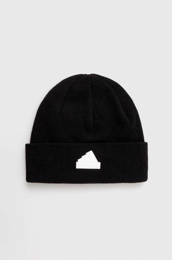 adidas Vunena kapa adidas boja: crna, od tanke pletenine