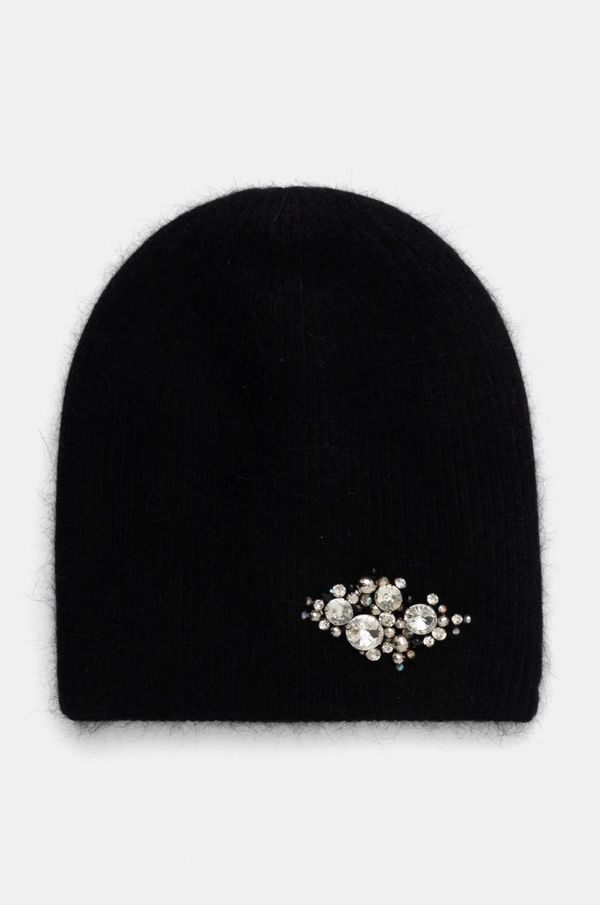 Answear Lab Vunena kapa Answear Lab boja: crna, od debelog pletiva, vunena