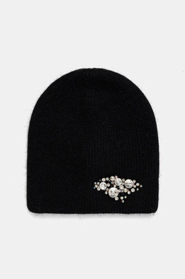 Answear Lab Vunena kapa Answear Lab boja: crna, vunena