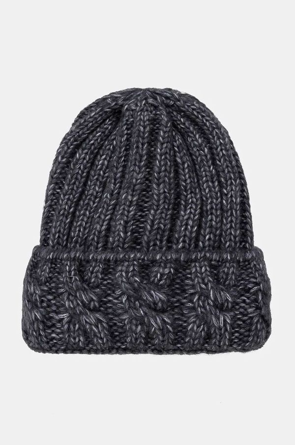 Answear Lab Vunena kapa Answear Lab boja: siva, od debelog pletiva