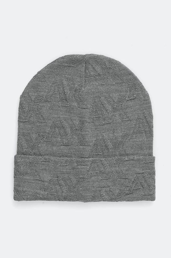 Armani Exchange Vunena kapa Armani Exchange boja: siva, od tanke pletenine, vunena, 954661 4F301