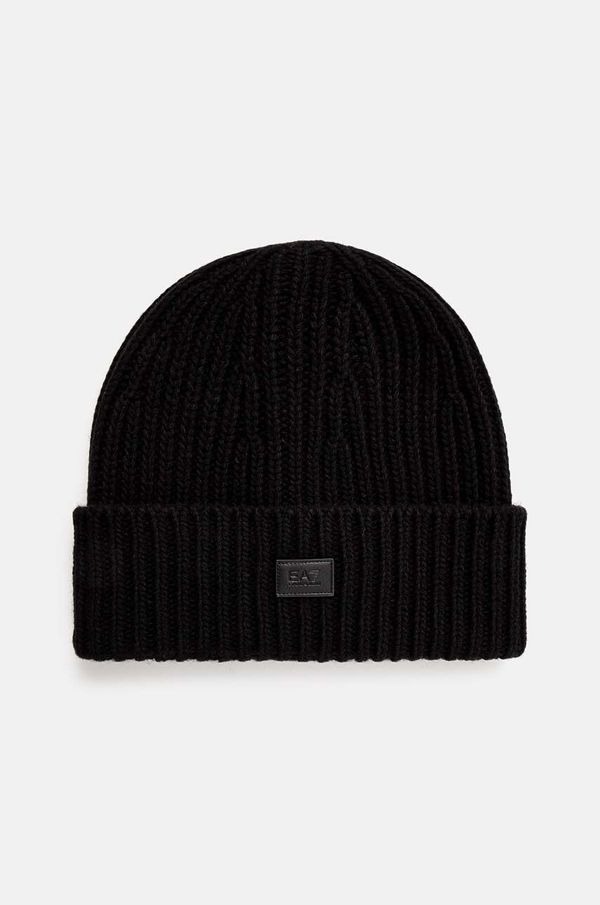EA7 Emporio Armani Vunena kapa EA7 Emporio Armani boja: crna, vunena, 4F201.245112