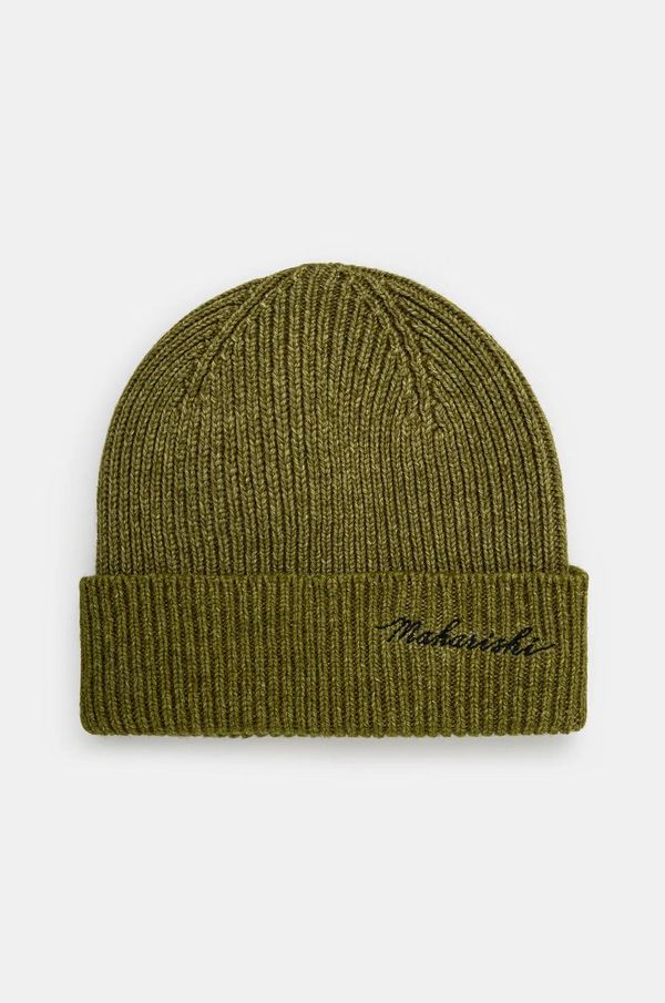 Maharishi Vunena kapa Maharishi Maharishi Embroidered Beanie boja: zelena, vunena, 1368.OLIVE