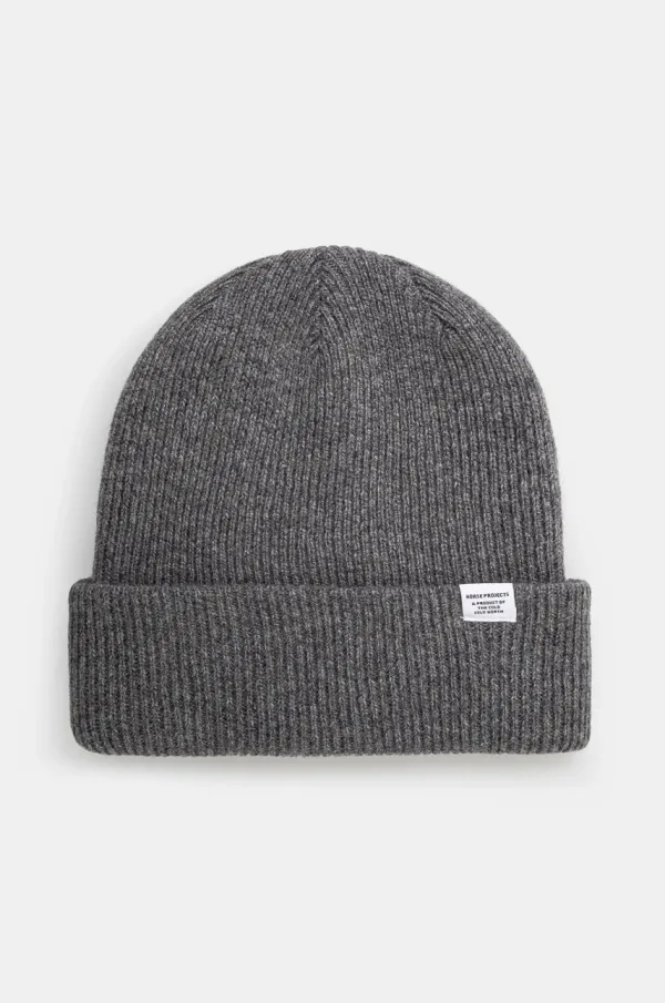 Norse Projects Vunena kapa Norse Projects Czapka Norse Project Norse Beanie N95-0569 1500 boja: siva, vunena