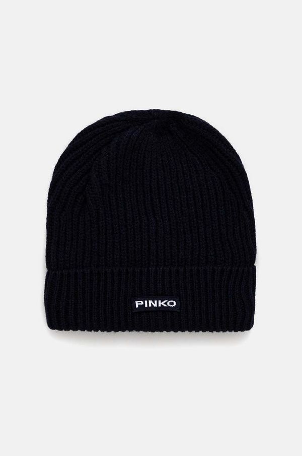 Pinko Vunena kapa Pinko boja: tamno plava, od debelog pletiva, vunena, 104489 A1CH