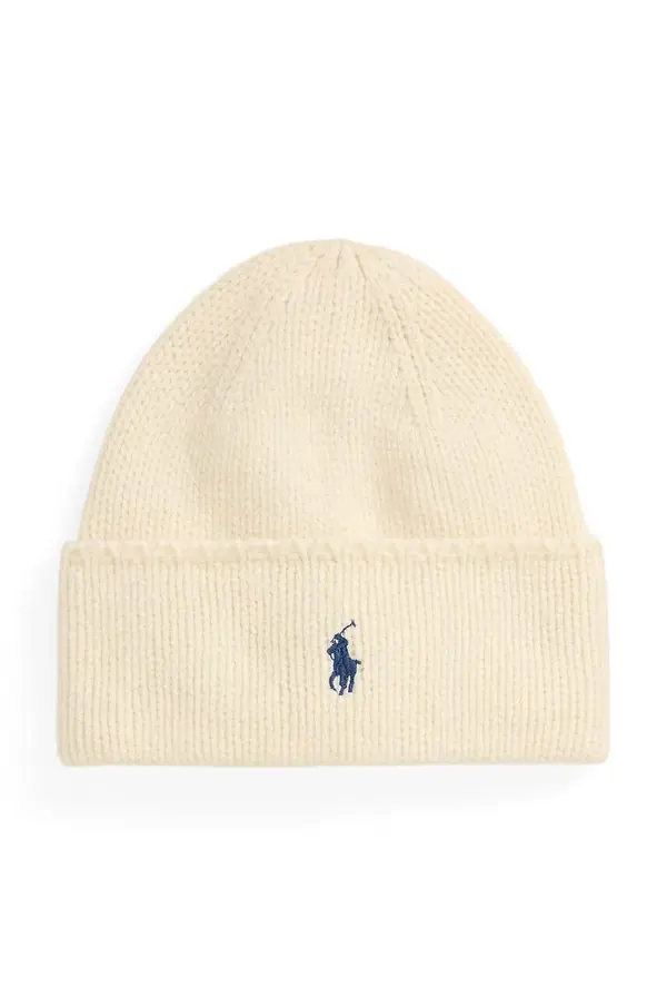 Ralph Lauren Vunena kapa Polo Ralph Lauren boja: bež, vunena, 455954355