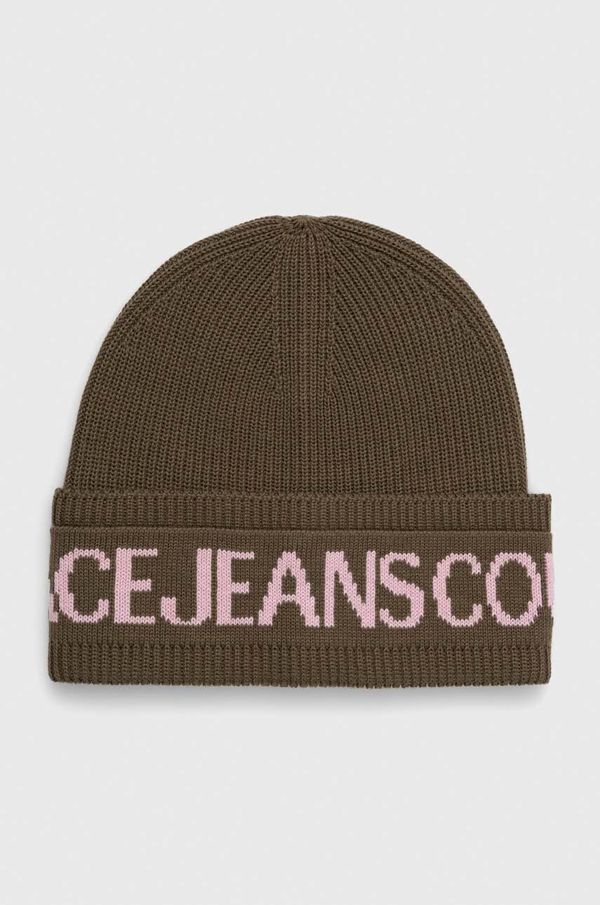 Versace Jeans Couture Vunena kapa Versace Jeans Couture boja: zelena, vunena, 77HAZK40 ZG020