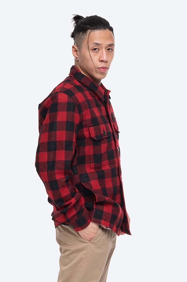 Norse Projects Vunena košulja Norse Projects Kyle boja: crna, regular, s klasičnim ovratnikom, N40.0530.5040-5040