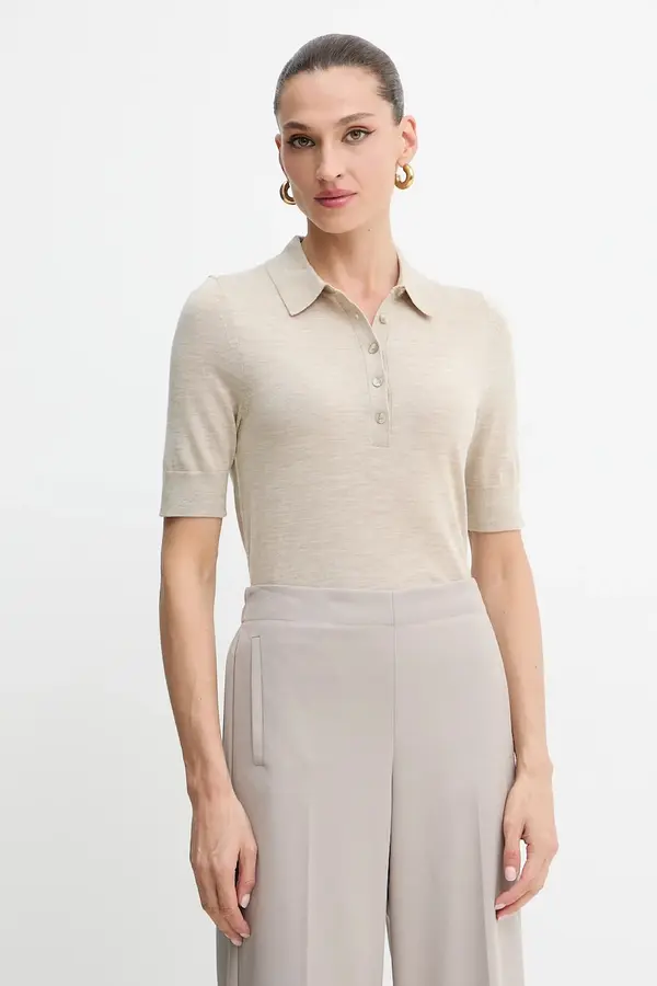 BOSS Vunena polo majica BOSS  Fidenka