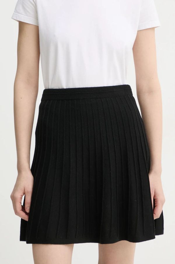 BA&SH Vunena suknja BA&SH boja: crna, mini, širi se prema dolje, 1H24JOLE