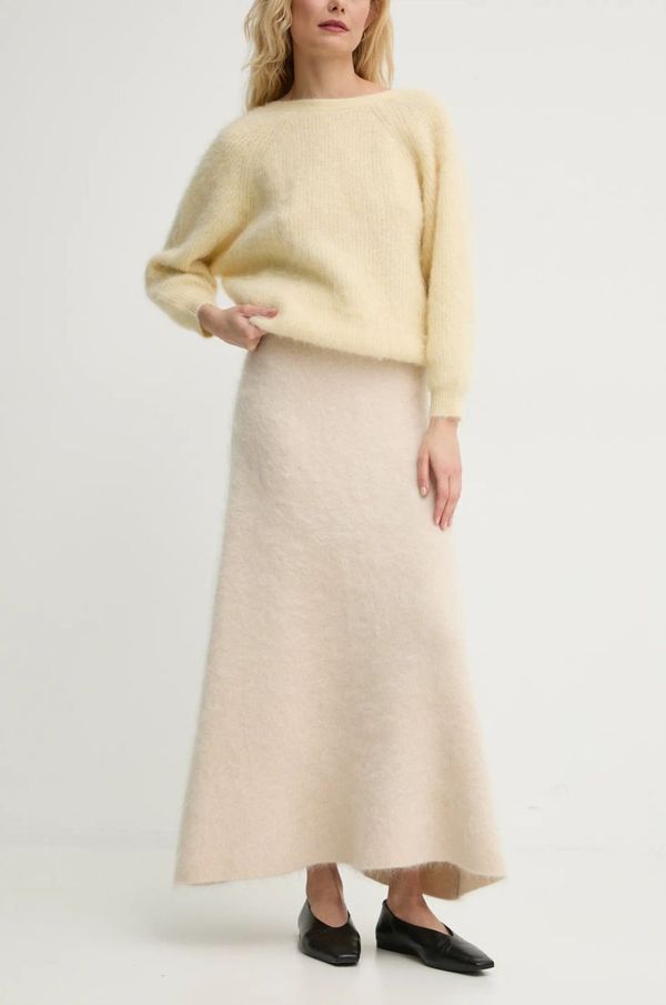By Malene Birger Vunena suknja By Malene Birger CHRISTINA boja: bež, maxi, širi se prema dolje, 103027