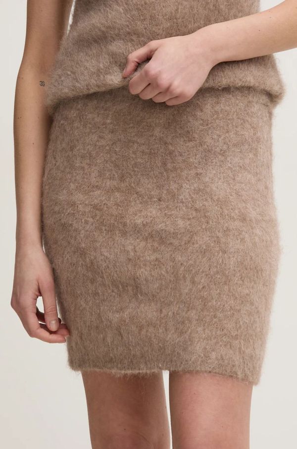 Gestuz Vunena suknja Gestuz boja: bež, mini, pencil, 10909845