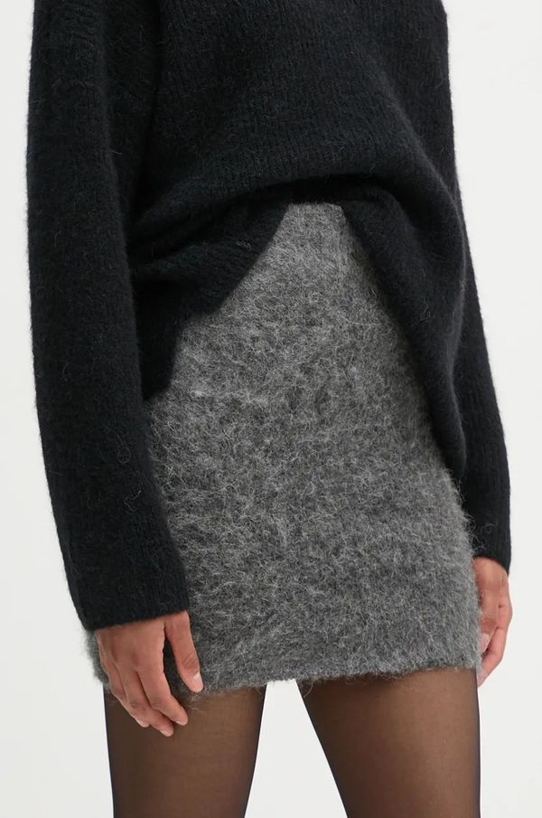 Gestuz Vunena suknja Gestuz boja: siva, mini, pencil, 10909540
