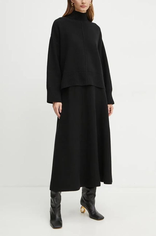 Ivy Oak Vunena suknja Ivy Oak boja: crna, maxi, širi se prema dolje, IO113148