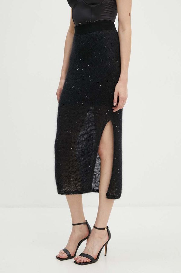 Liviana Conti Vunena suknja Liviana Conti boja: crna, maxi, ravna, F4WG58