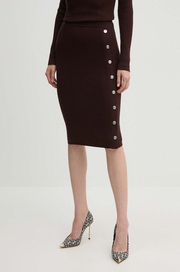 Pinko Vunena suknja Pinko boja: smeđa, midi, pencil, 104021 A15S