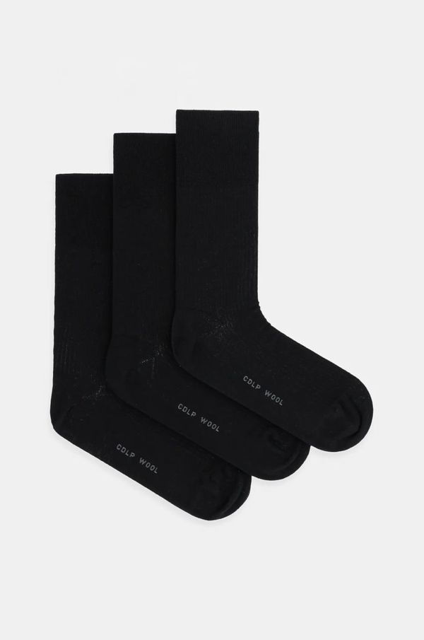 CDLP Vunene čarape CDLP 3-pack boja: crna, MSO006112303