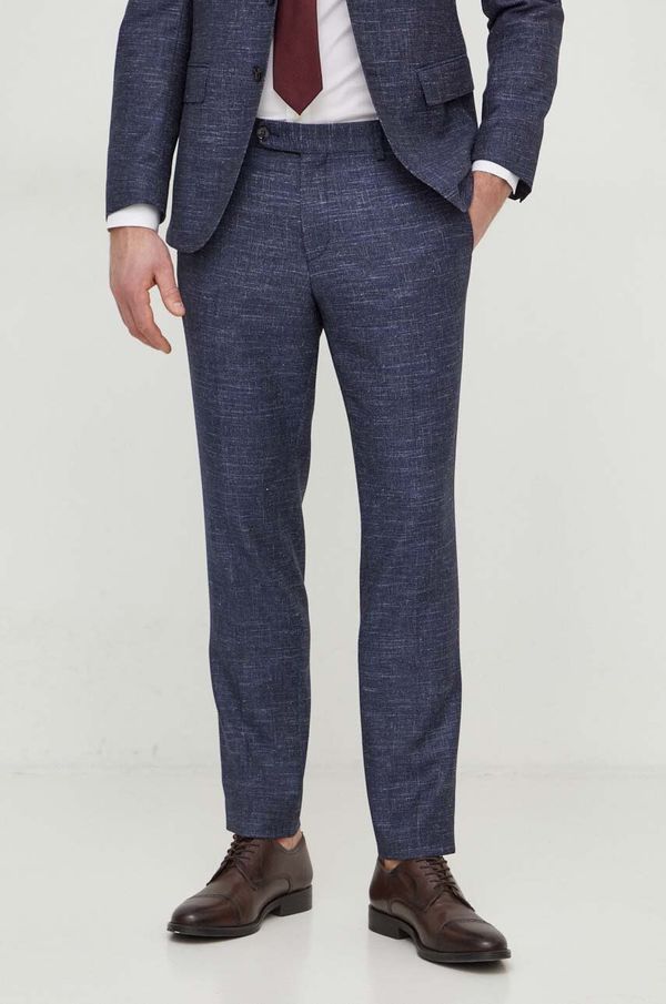 Boss Vunene hlače BOSS boja: tamno plava, cargo kroj