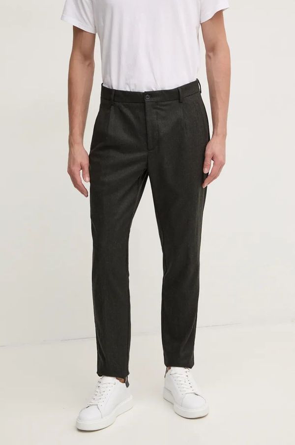 Hackett London Vunene hlače Hackett London boja: zelena, uski kroj, HM212660R