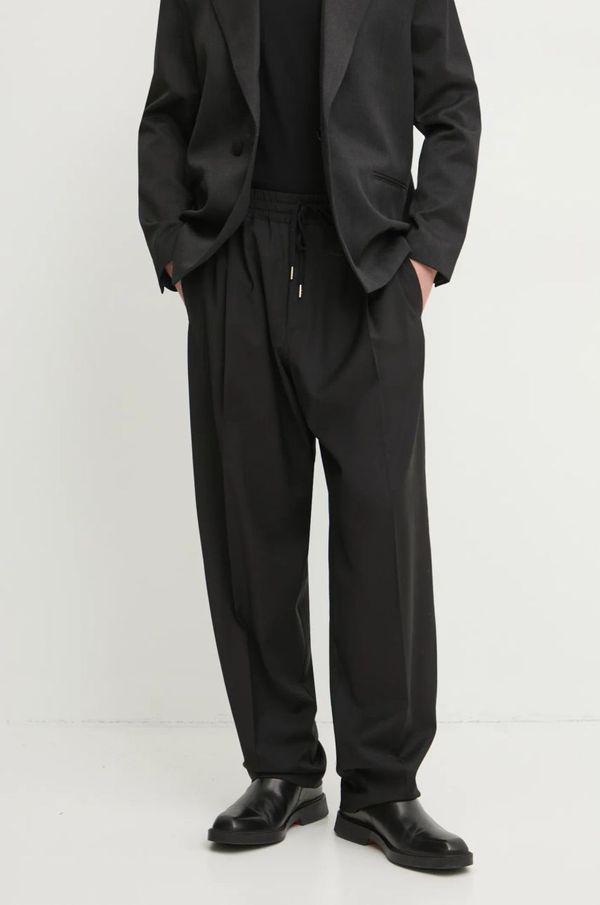 IRO Vunene hlače IRO boja: crna, ravni kroj, MP23LOWAN