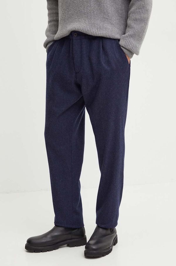 Paul&Shark Vunene hlače Paul&Shark boja: tamno plava, ravni kroj, 14314077