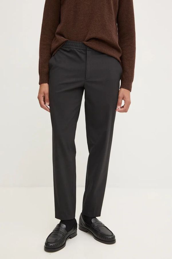 Theory Vunene hlače Theory boja: crna, ravni kroj, N0771205