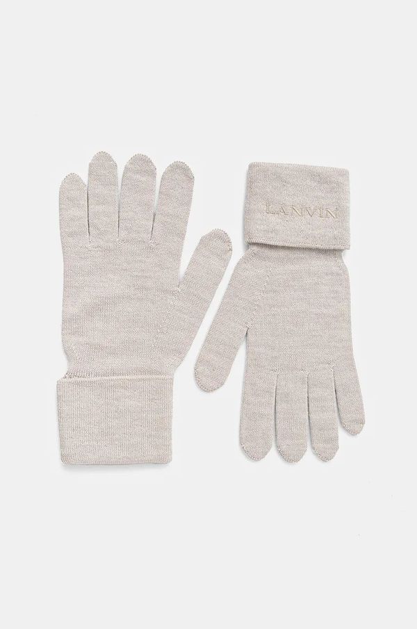Lanvin Vunene rukavice Lanvin boja: bež, 6LGUAN.U7711