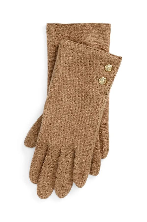 Lauren Ralph Lauren Vunene rukavice Lauren Ralph Lauren boja: bež, 454960096
