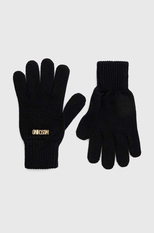 Moschino Vunene rukavice Moschino boja: crna, M2973 65379