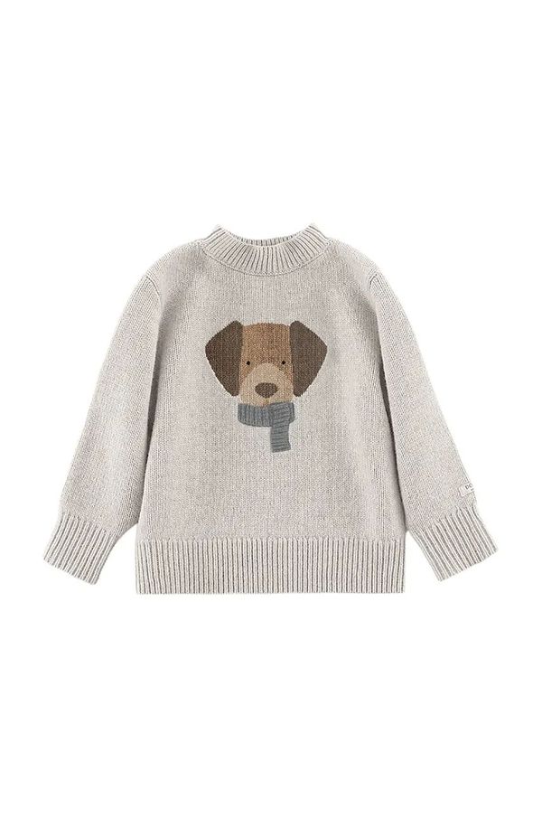 Donsje Vuneni dječji džemper Donsje Denn Merino Wool Sweater Dog boja: bež, 4083505