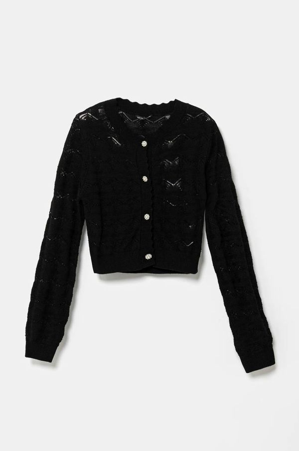 Guess Vuneni dječji kardigan Guess boja: crna, lagani, J5RR02 Z3CD0