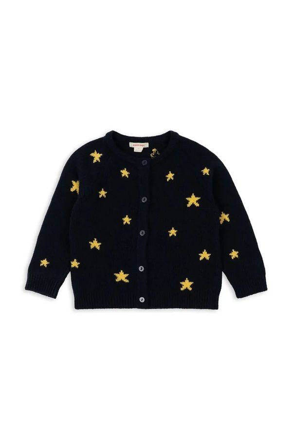 Konges Sløjd Vuneni dječji kardigan Konges Sløjd BELOU KNIT CARDIGAN boja: tamno plava, KS101894