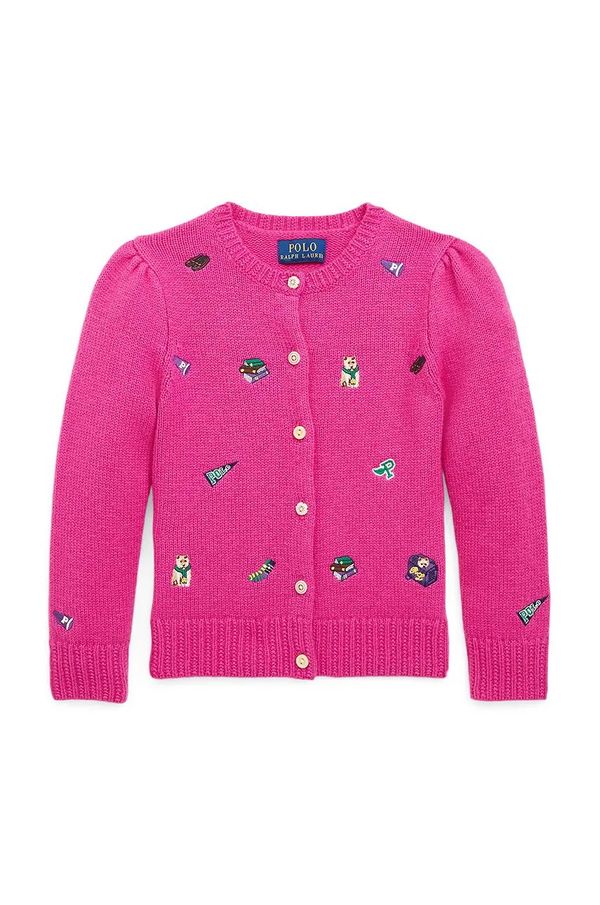 Polo Ralph Lauren Vuneni dječji kardigan Polo Ralph Lauren boja: ružičasta, lagani, 312950809001