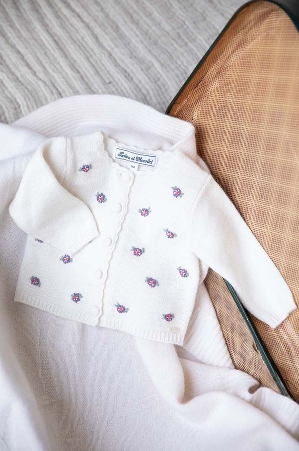 TARTINE ET CHOCOLAT Vuneni dječji kardigan Tartine et Chocolat boja: bijela, TZ18081