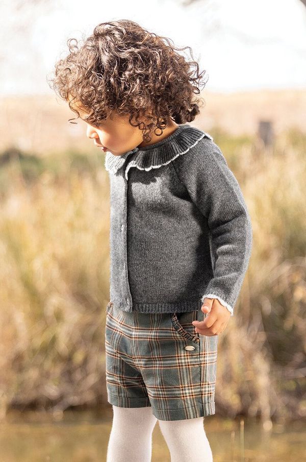 TARTINE ET CHOCOLAT Vuneni dječji kardigan Tartine et Chocolat boja: siva, lagani, TZ18001