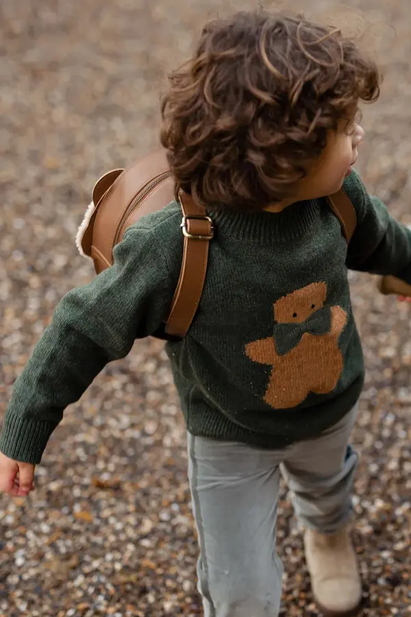 Donsje Vuneni dječji pulover Donsje Denn Merino Wool Sweater Gingerbread