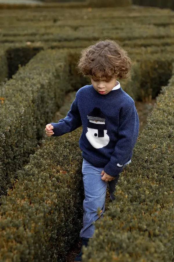 Donsje Vuneni dječji pulover Donsje Denn Merino Wool Sweater Snowman