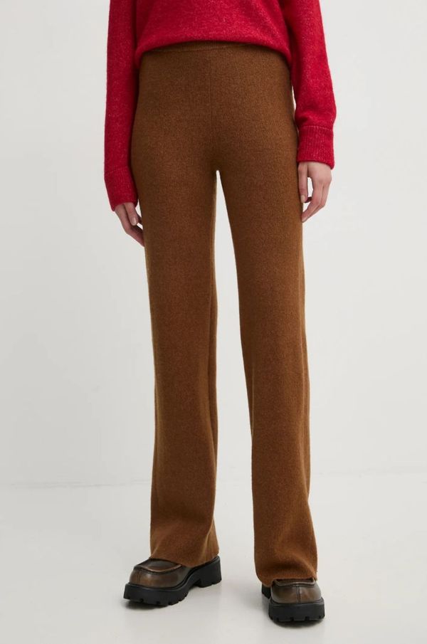 American Vintage Vuneni donji dio trenirke American Vintage boja: smeđa, bez uzorka, RAX05AH24