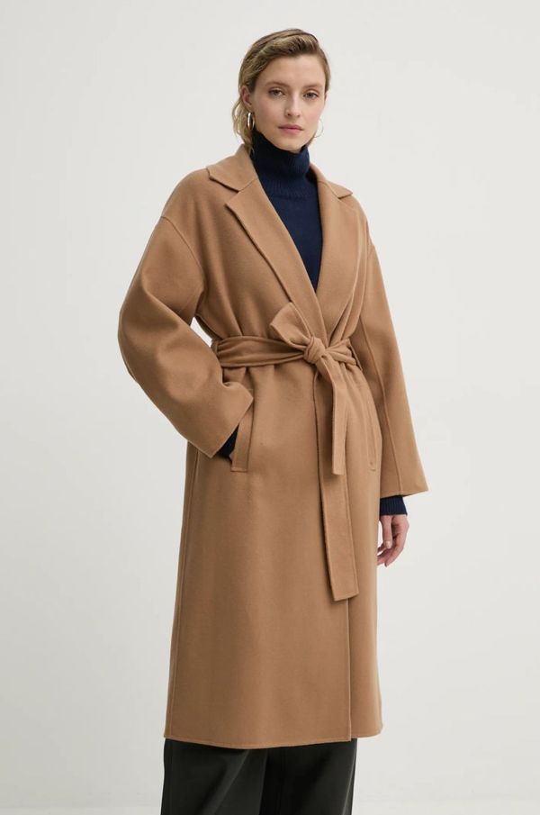 A.L.C. Vuneni kaput A.L.C. Peter boja: smeđa, za prijelazno razdoblje, oversize, 1JAKT00918