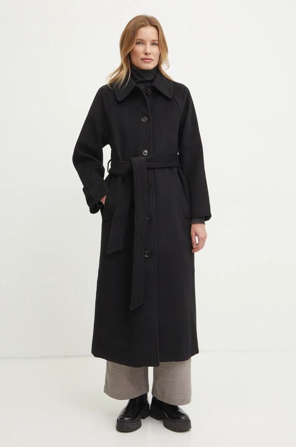 Abercrombie & Fitch Vuneni kaput Abercrombie & Fitch boja: crna, za prijelazno razdoblje, KI144-4195