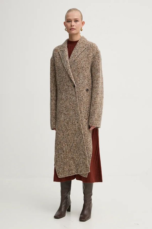 Aeron Vuneni kaput AERON boja: bež, za prijelazno razdoblje, oversize, CO122453