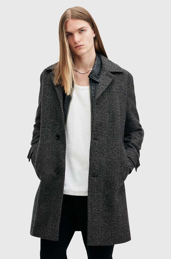 AllSaints Vuneni kaput AllSaints FINCHER boja: siva, vunena, M016OB