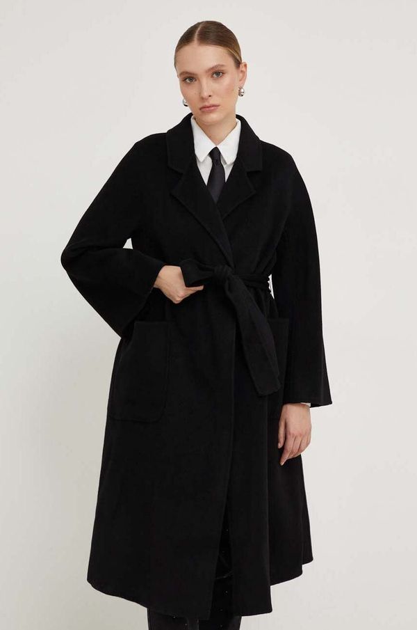 Answear Lab Vuneni kaput Answear Lab boja: crna, za prijelazno razdoblje