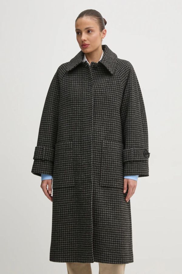 Barbour Vuneni kaput Barbour Veronica Wool Car Coat boja: siva, za prijelazno razdoblje, oversize, LWO0238
